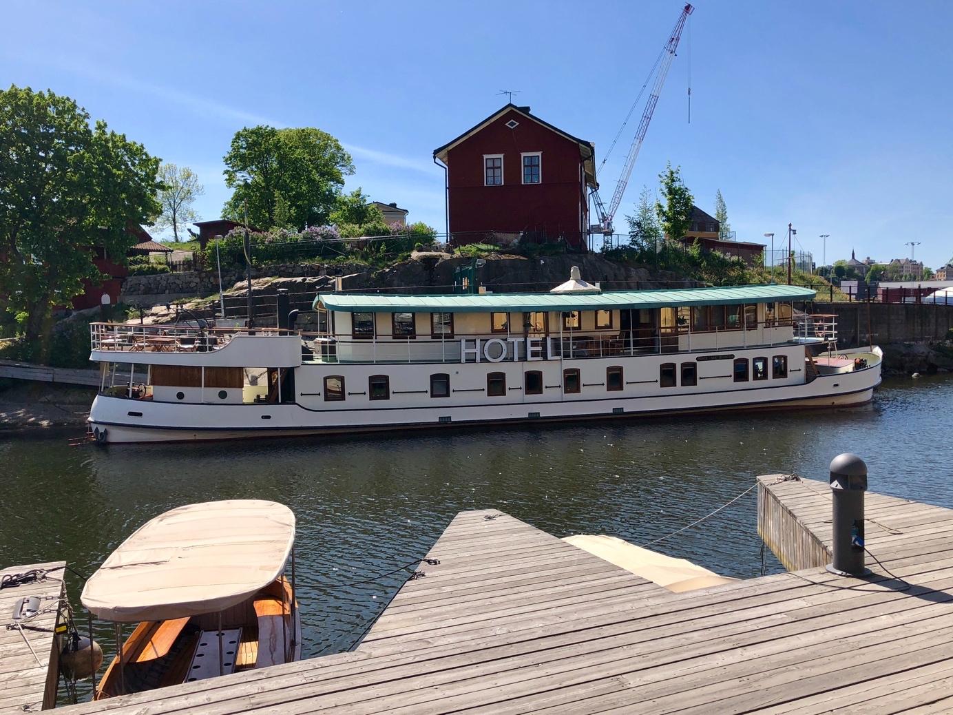 Beckholmen and its boat lifting cranes.