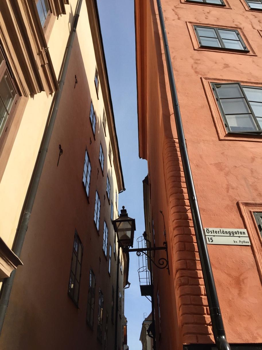 Tight alleyways on Gamla Stan